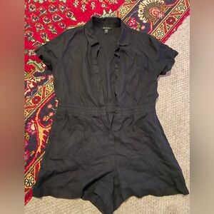 Athleta Black Short Sleeve Jumpsuit